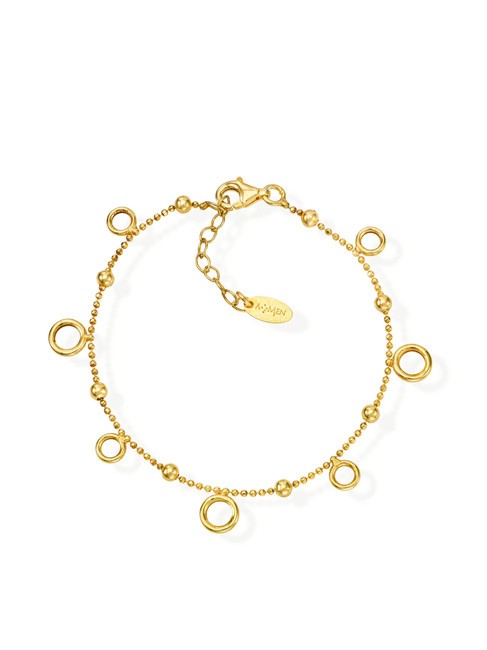 AMEN ELEMENTI Bracciale con ciondoli a cerchietto oro - Bracciali Donna