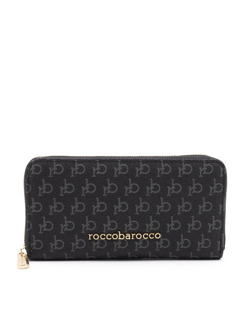 ROCCOBAROCCO DEVA Portafoglio grande zip around nero - Portafogli Donna