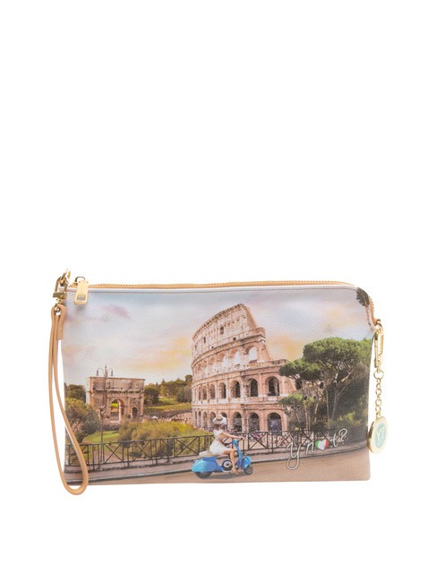 YNOT YESBAG Clutch con polsierina e tracolla roma scooter - Borse Donna