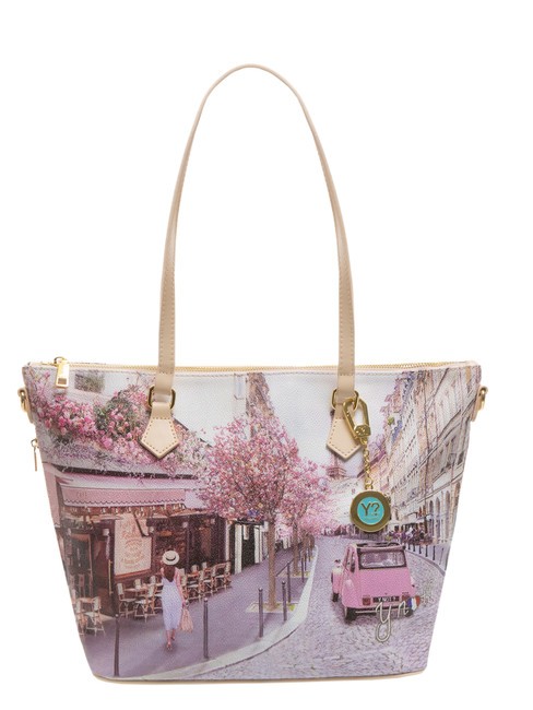 YNOT YESBAG Borsa shopping con tracolla paris cafe - Borse Donna