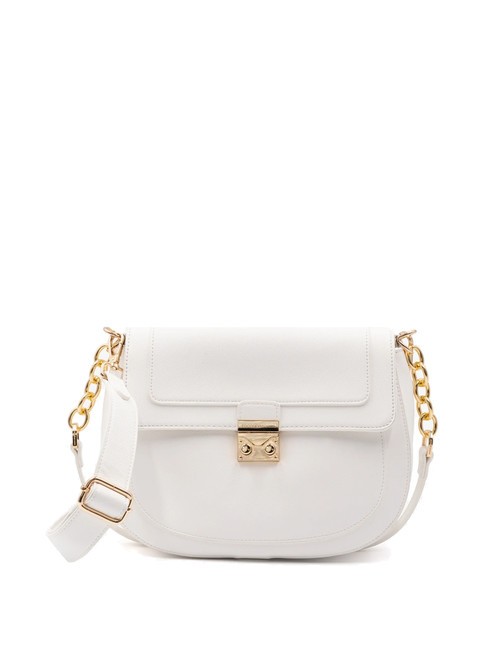 ROCCOBAROCCO GLAM Borsa a tracolla con patta off white - Borse Donna