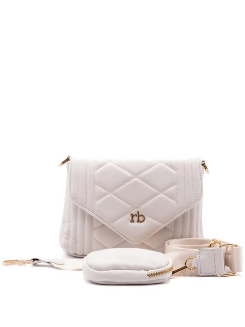 ROCCOBAROCCO GLAM Borsa a tracolla con pouch off white - Borse Donna