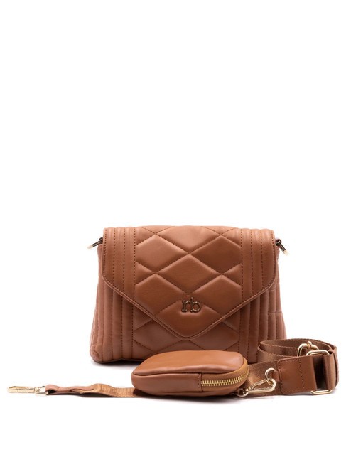 ROCCOBAROCCO GLAM Borsa a tracolla con pouch tan - Borse Donna