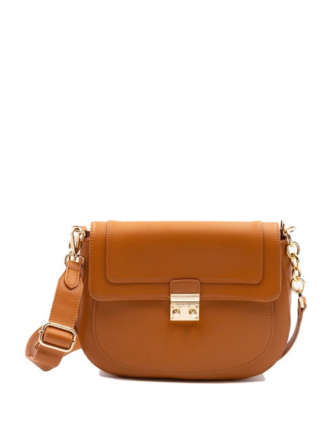 ROCCOBAROCCO GLAM Borsa a tracolla con patta tan - Borse Donna