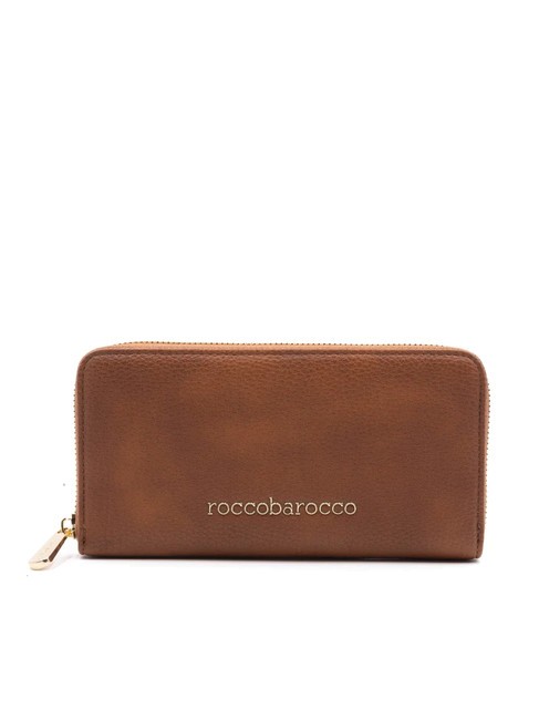 ROCCOBAROCCO ADELE Portafoglio grande zip around tan - Portafogli Donna