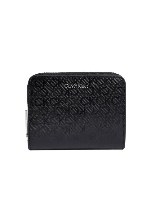 CALVIN KLEIN CK MUST Portafoglio medio blackmono - Portafogli Donna