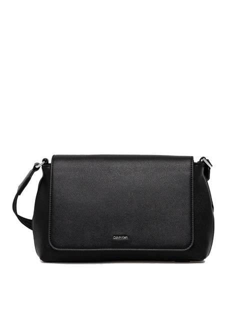 CALVIN KLEIN CK MUST Borsa a spalla con patta pvh black - Borse Donna