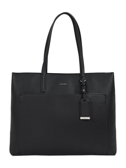 CALVIN KLEIN CK MUST Borsa shopping squadrata pvh black - Borse Donna