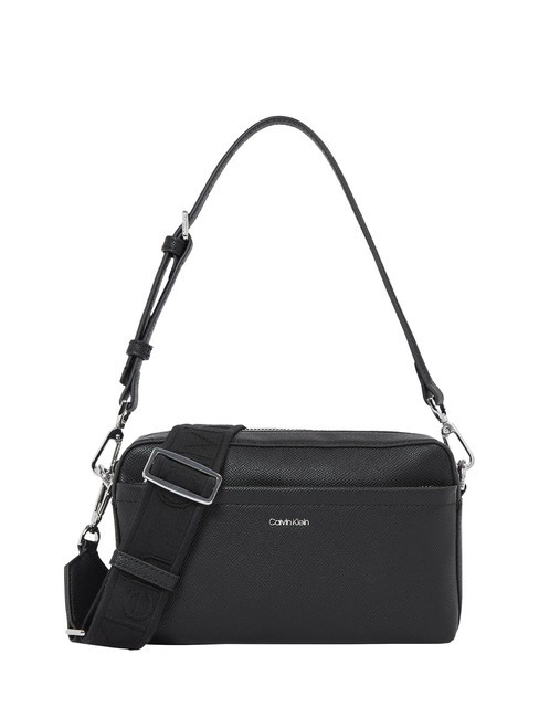 CALVIN KLEIN CK MUST Borsa a spalla con tracolla pvh black - Borse Donna