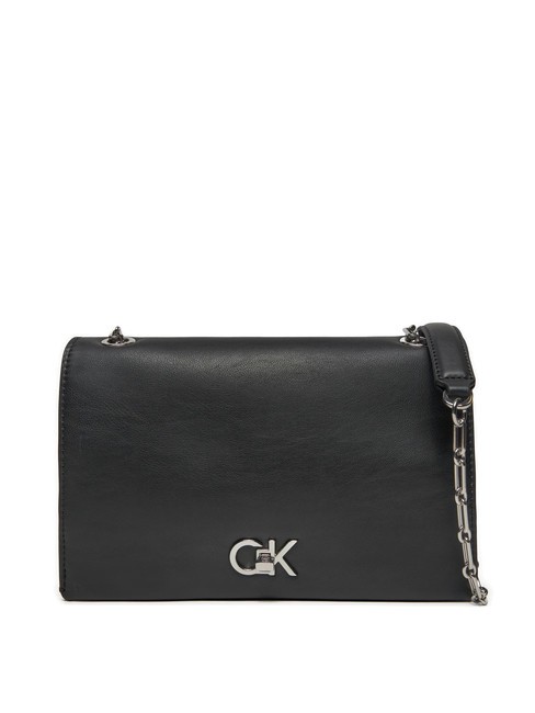 CALVIN KLEIN CK CONV CHAIN Borsa convertible a spalla, a tracolla pvh black - Borse Donna