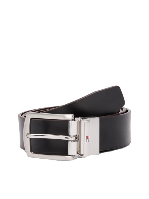 TOMMY HILFIGER DENTON Cintura in pelle black / coffee bean - Cinture