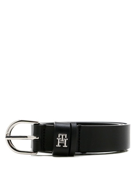 TOMMY HILFIGER ESSENTIAL EFFORTLESS Cintura in pelle black - Cinture