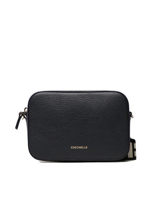 COCCINELLE TEBE Borsa a tracolla in pelle martellata midnight blue - Borse Donna