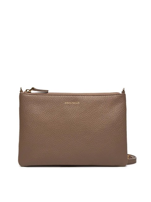 COCCINELLE BEST CROSSBODY Minibag in pelle warm taupe - Borse Donna