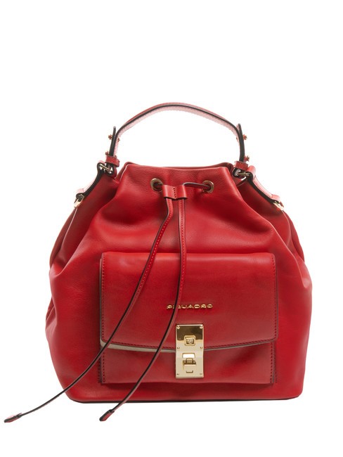 PIQUADRO DAFNE  Borsa secchiello in pelle ROSSO - Borse Donna