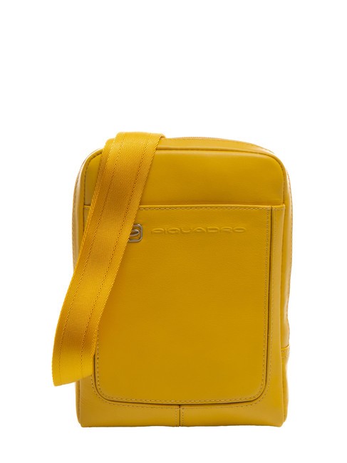 PIQUADRO VIBE OUT Borsello in pelle martellata giallo 4 - Tracolle Uomo