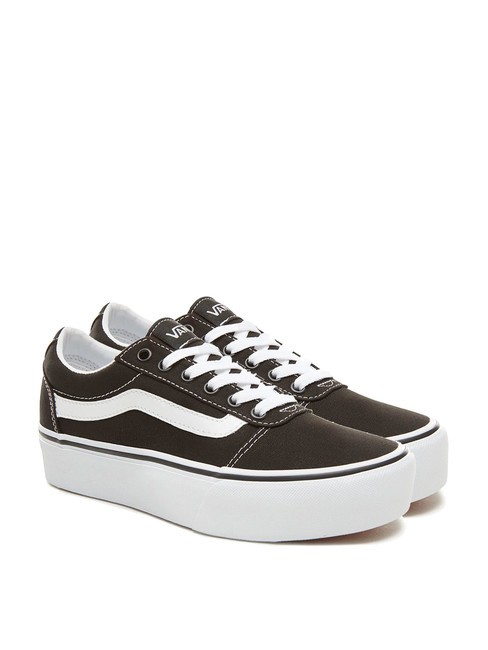 VANS WARD PLATFORM Sneakers alte black white - Scarpe Donna