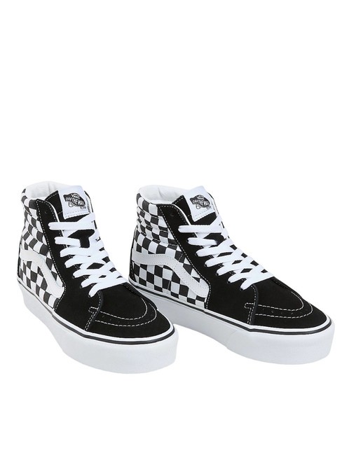 VANS SK8-HI Platform 2.0 Sneakers alte checkerboard/true white - Scarpe Unisex