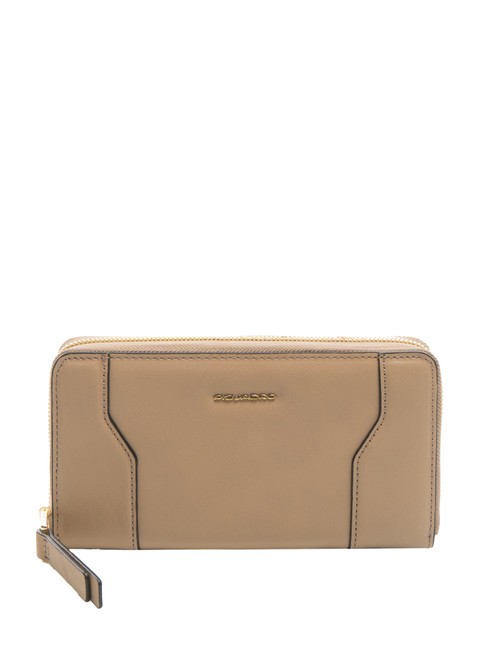 PIQUADRO W99  Portafoglio in pelle BEIGE - Portafogli Donna