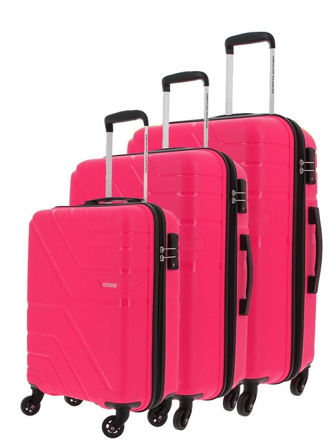 AMERICAN TOURISTER UPLAND Set 3 trolley: cabin, medio, grande pink - Set Trolley