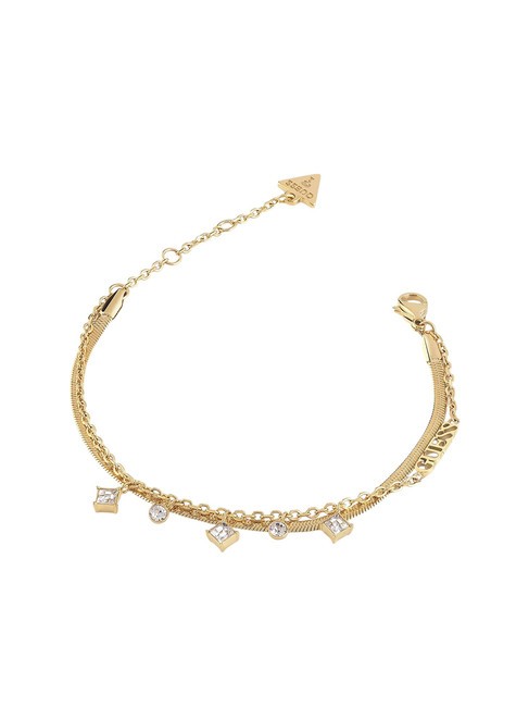 GUESS PERFECT LIAISON Bracciale doppio con ciondoli yellow gold/white - Bracciali Donna