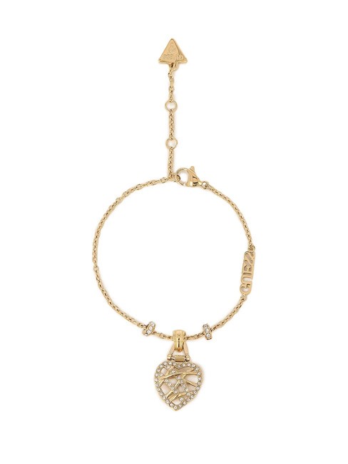 GUESS HEART CAGE Bracciale con cuore yellow gold - Bracciali Donna