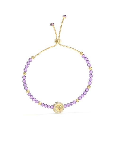 GUESS ARM PARTY Bracciale con perline yellow gold/amethyst - Bracciali Donna