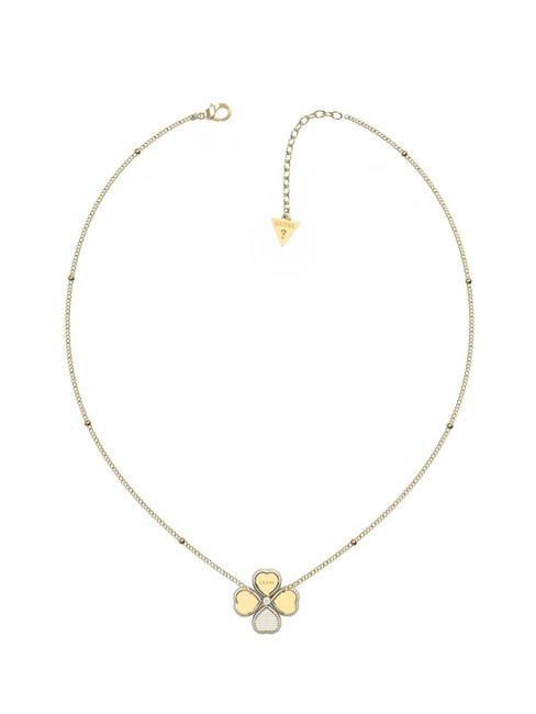 GUESS FINE HEART Collana con quadrifoglio yellow gold - Collane