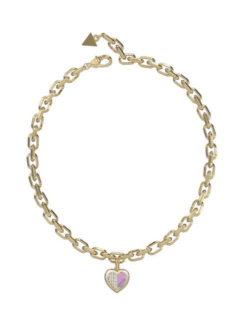 GUESS LOVELY GUESS Collana con cuore smaltato yellow gold/lilac - Collane