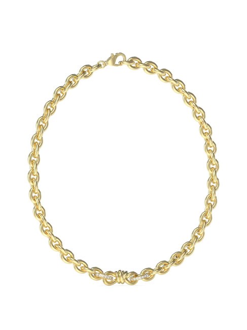 GUESS MODERN LOVE Collana maglia catena con nodo yellow gold - Collane