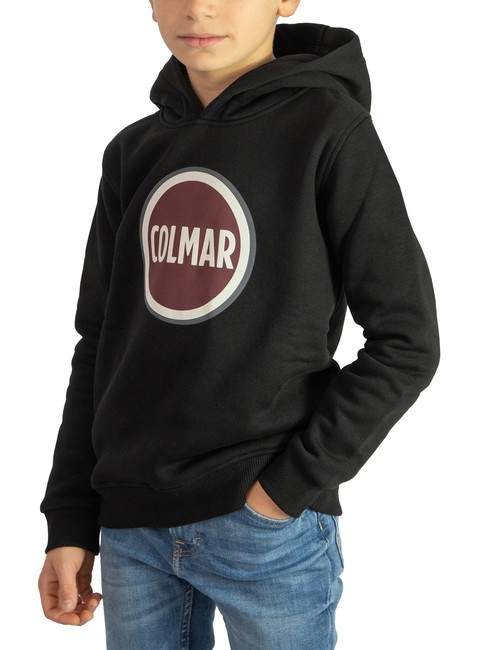 COLMAR MODISH KIDS Felpa cappuccio stampa logo black - Felpe Bambini