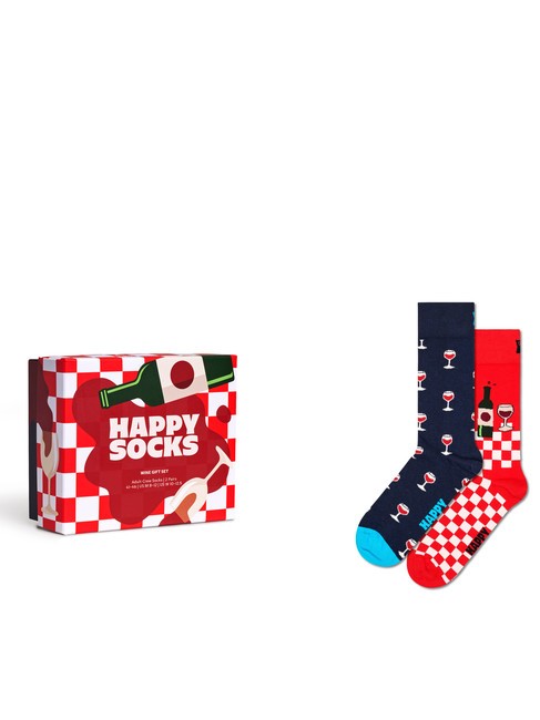 HAPPY SOCKS WINE Gift set calze 2 paia blue - Calze Unisex