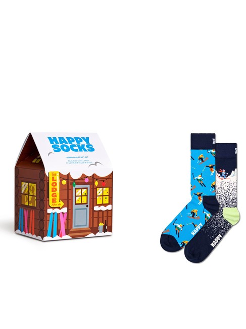 HAPPY SOCKS SKIING CHALET Gift set calze 2 paia brown - Calze Unisex