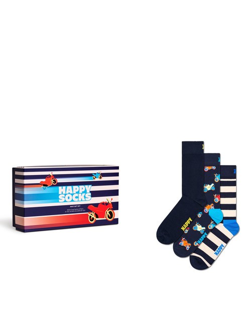 HAPPY SOCKS NAVY Gift set calze 3 paia navy - Calze Unisex