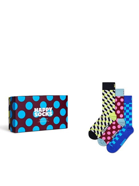 HAPPY SOCKS MULTICOLOR Gift set calze 3 paia navy - Calze Unisex