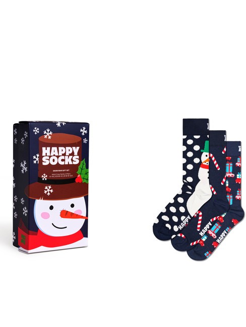 HAPPY SOCKS HOLIDAY NAVY Gift set calze 3 paia navy - Calze Donna