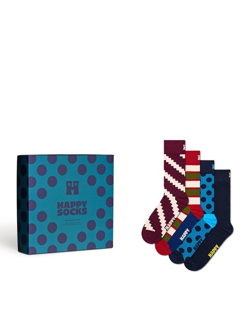 HAPPY SOCKS NEW VINTAGE Gift set calze 4 paia navy - Calze Unisex