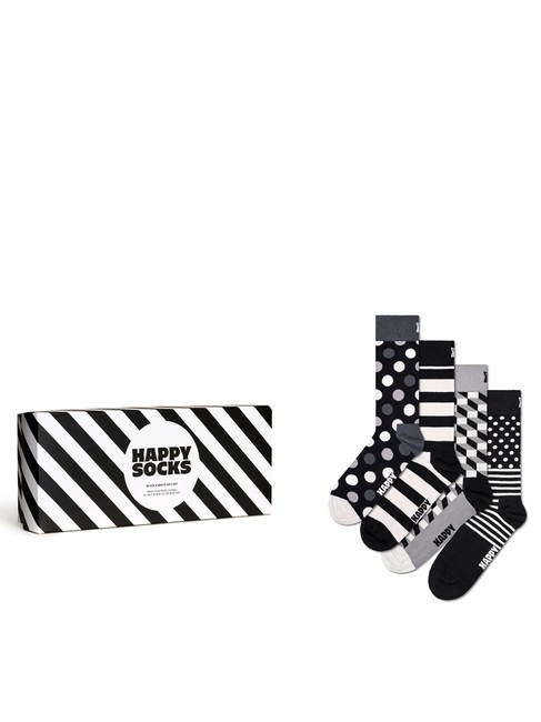 HAPPY SOCKS CLASSIC BLACK & WHITE Gift set calze 4 paia multicolor - Calze Unisex