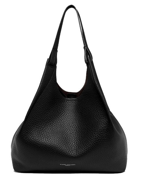 GIANNI CHIARINI DUA Borsa a spalla grande in pelle nero-nature - Borse Donna