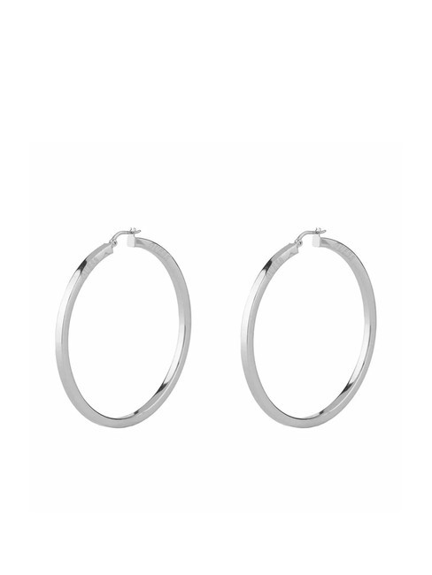 GUESS HOOPS I DID IT AGAIN Orecchini a cerchio sottili SILVER - Orecchini