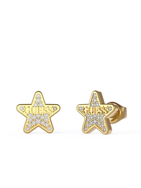 GUESS STUDS PARTY Orecchini a stella con cristalli yellow gold - Orecchini