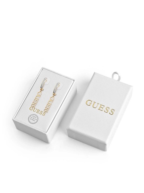 GUESS TOC Orecchini con pendente logo yellow gold /clear - Orecchini