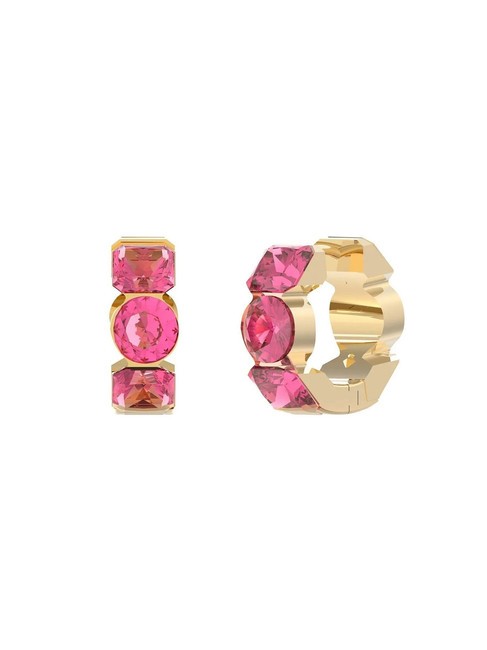 GUESS CRAZY EARRINGS Orecchini geometrici yellow gold/fuchsia - Orecchini