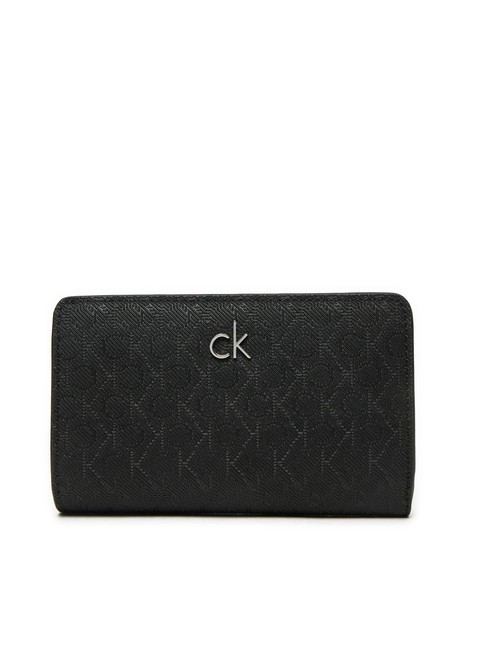 CALVIN KLEIN CK DAILY Portafoglio bifold medio blackmono - Portafogli Donna