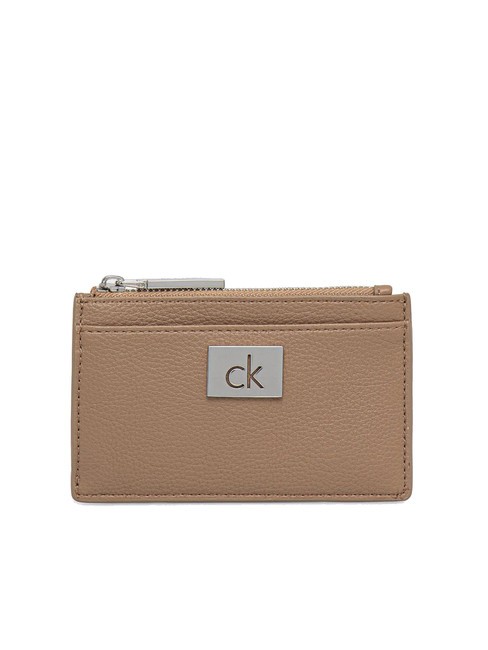 CALVIN KLEIN CK PLAQUE Portacarte piatto con zip amphora - Portafogli Donna