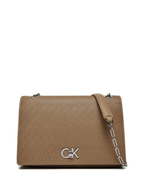 CALVIN KLEIN CK MEDIUM CONV Borsa a spalla con flap amphora mono pu - Borse Donna