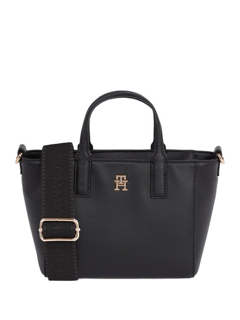 TOMMY HILFIGER TH SOFT LOGO Borsa a mano, con tracolla black - Borse Donna