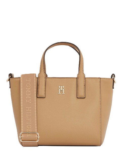 TOMMY HILFIGER TH SOFT LOGO Borsa a mano, con tracolla safari canvas - Borse Donna