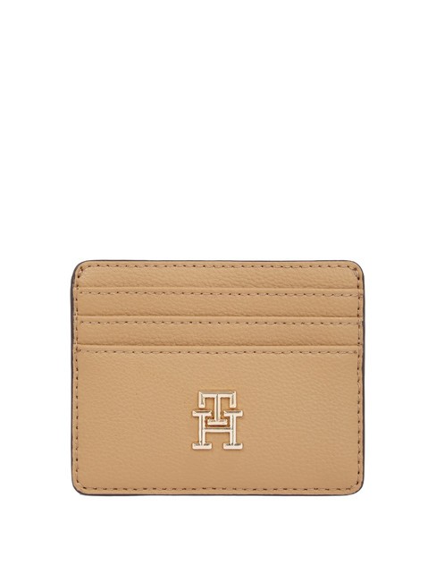 TOMMY HILFIGER TH SOFT LOGOTAPE Portacard piatto safari canvas - Portafogli Donna