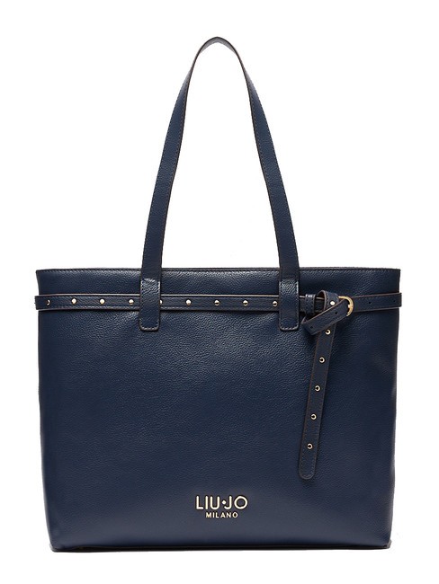 LIUJO EVRIM Borsa shopping con borchiette dress blue - Borse Donna